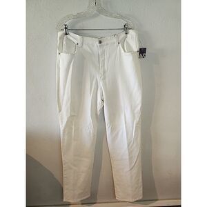 Gloria Vanderbilt Amanda White Jeans Tapered Leg Women’s Size 16 Long